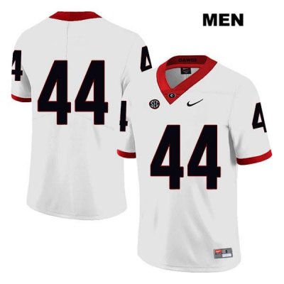 Men's Georgia Bulldogs NCAA #44 Peyton Mercer Nike Stitched White Legend Authentic No Name College Football Jersey XFA7254FQ